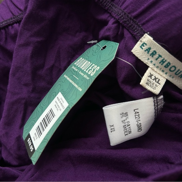 💜 XXL Earthbound Trading Co. Wide Leg Wrap Pants Open Slit Sides - Picture 2 of 7